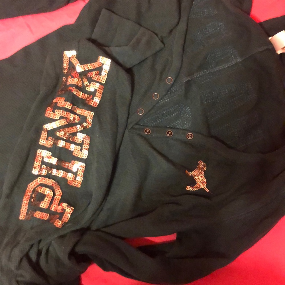 PINK onesie w/ sequins